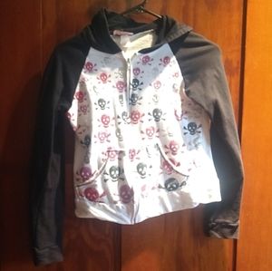 Skull zip hoodie